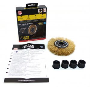 Fartools Mosazný drátěný kartáč šířka 20 mm Průměr 120 MM, otvor 20 MM, tloušťka 20 MM,  110898 - Image 2
