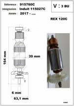 Náhradní rotor pro REX 120 B(115027) 915760C